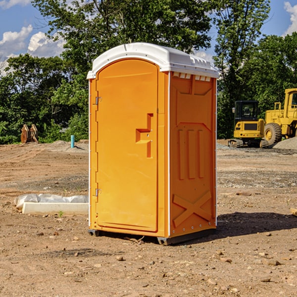 how often are the porta potties cleaned and serviced during a rental period in Beattie